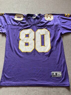 Vintage Cris Carter Minnesota Vikings Starter Jersey Men XXL/54 Purple NFL 2XL